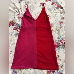 Mini dress pink and red